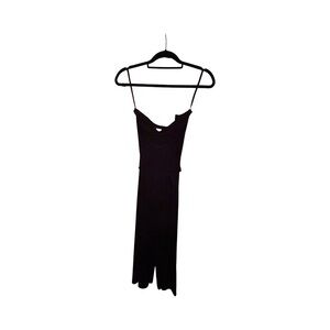 WHITE HOUSE BLACK MARKET Black Cropped Jumpsuit